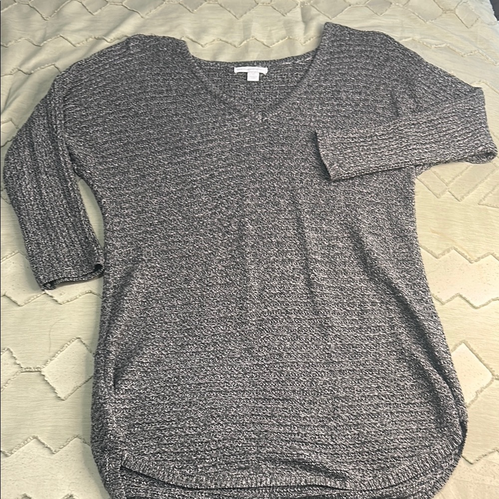 New York & Company Charcoal Knit Sweater